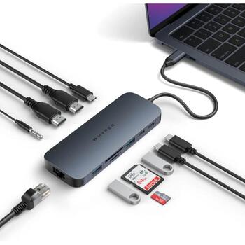 Hyper dokstacija Next HD4006GL, 1 x Ethernet, 2 x 4K 60Hz HDMI, 1 x USB-A 5 Gbps, 1 x USB-A 10 Gbps, 2 x USB-C 10 Gbps (HD4006GL)
