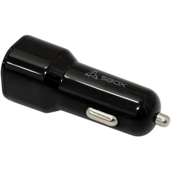 Sbox Автомобильное зарядное устройство CC-038, 12-24V, TYPE-C PD 3.0 5V/3A, 9V/2.22A, 12V/1.67A, USB-A QC 3.0 5V/3A, 9V/2A (CC-038)