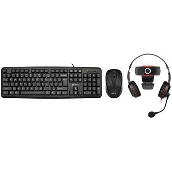 Tracer Multi Office TRAKLA46695, набор 4в1, USB, черный, мембранная клавиатура, мышь, HD-камера, гарнитура, 1.5м (TRAKLA46695)