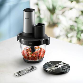 Электрическая мясорубка Philips HR1504/00, 2 L, 650 W, черный, нержавеющая сталь (HR1504/00)