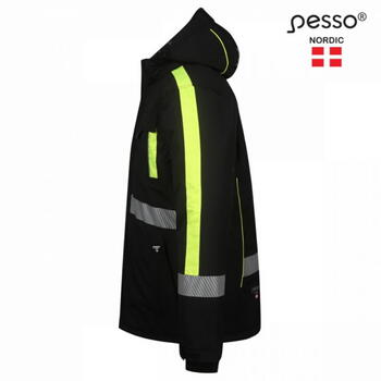 Зимняя куртка Nova, 3XL, Pesso, черная/желтая, 3000g/m² 24h, 5000 mm (NOVA_J-3XL)