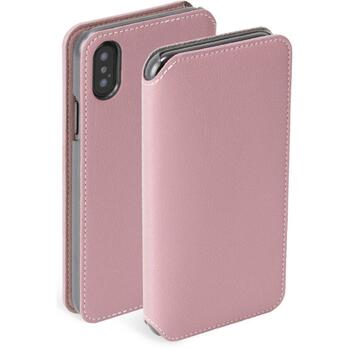 Krusell Pixbo 4 Card SlimWallet Apple iPhone XS Max, 61489, 16,5 см, фолио, 4 кармана для карт, розовый, кожзам (61489)