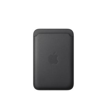 Apple iPhone FineWoven кошелек с MagSafe MK9L4ZM/A, черный, ткань FineWoven, магнитное крепление, Find My, 3 карты (MK9L4ZM/A)
