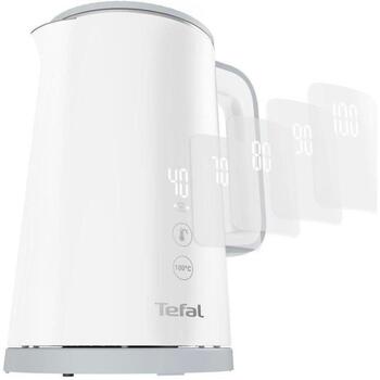 Tefal Электрический чайник KO693110, 1.5 л, 1800 Вт, 5 температурных режимов, 360° поворотная база, белый (KO6931)