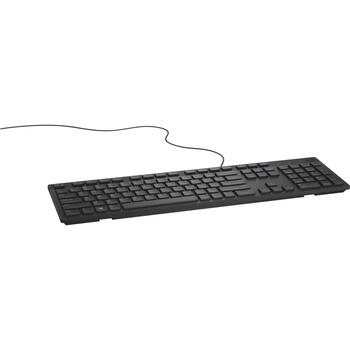 Dell KB216 клавиатура 580-ADHK, USB, QWERTY, черный, горячие клавиши, полноразмерная, компактная, прочная (580-ADHK)