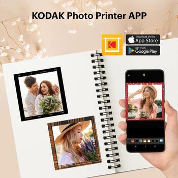 Kodak Mini Shot 3 Square Retro моментальная камера и принтер C300RY, 2,1x3,4 дюйма, 4PASS технология, Bluetooth (C300RY)