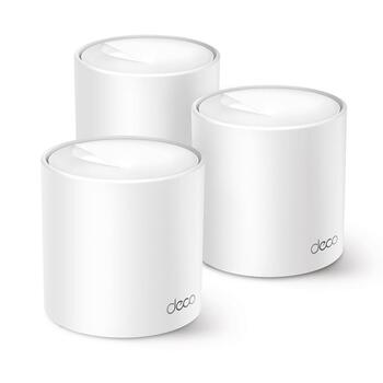 TP-LINK беспроводная точка доступа Deco X10(3-pack), 1500 Мбит/с, 1x10/100/1000M, 1x2.5GbE, DHCP, 3x Deco X10 устройства (DECOX10(3-PACK))