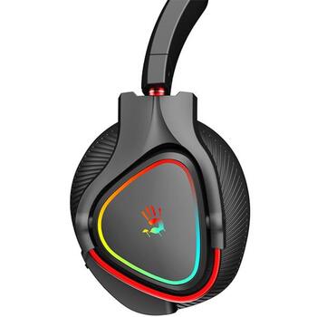 A4Tech Bloody MR710 A4TSLU47751, 2,4GHz, BT 5.3, 3,5mm, 340g, 105dB, 16Ω, 65h, USB-C, melna (A4TSLU47751)