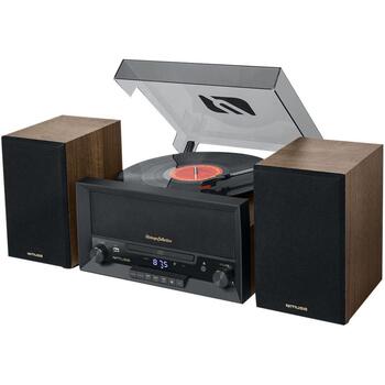 Muse Микросистема для виниловых пластинок MT-120MB, 100-240В, 50/60Гц, 33/45/78 об/мин, FM-радио с 20 станциями, USB-порт (MT-120MB)
