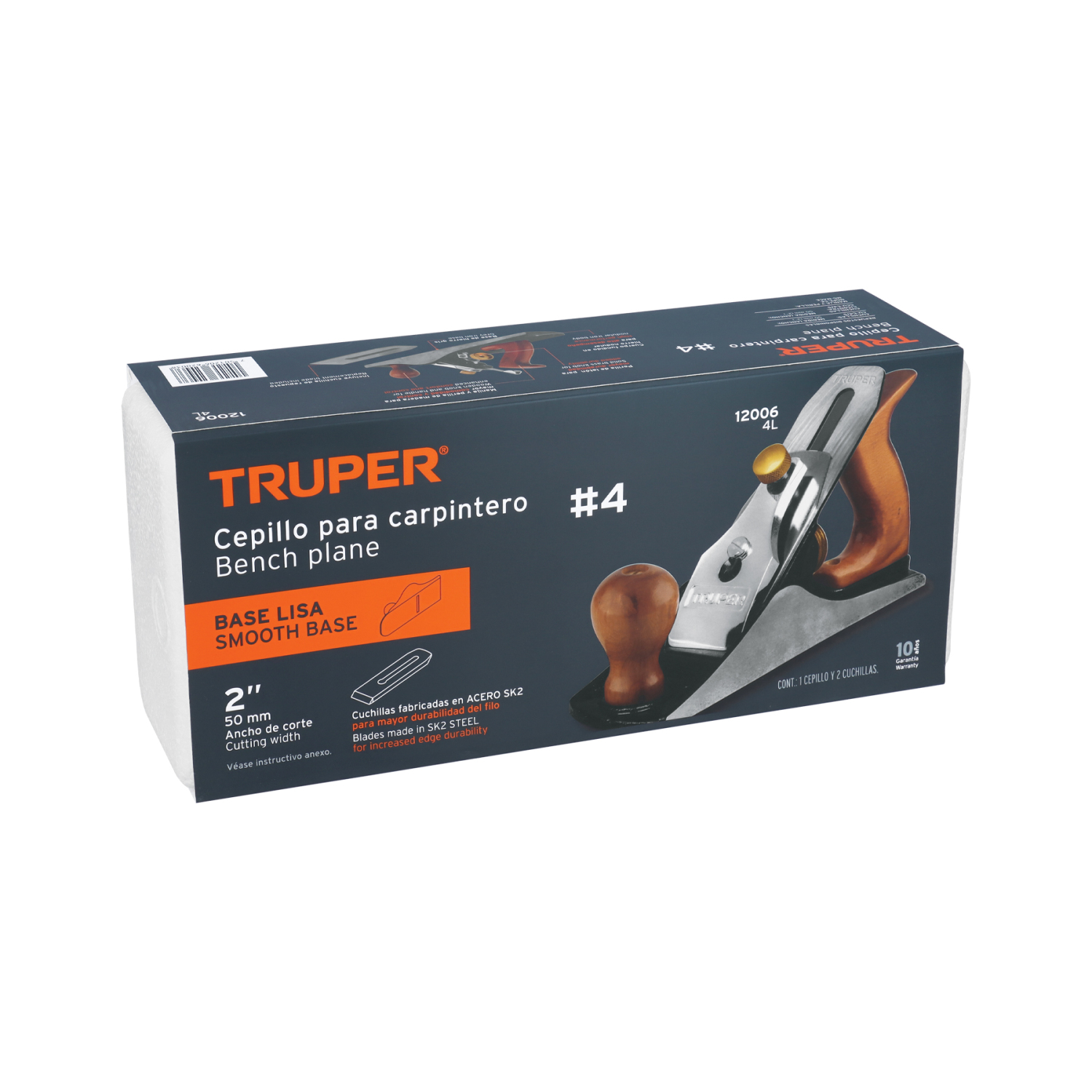 Рубанок 254мм, ширина ножа 50мм TRUPER (4L)