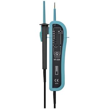 Emos Тестер напряжения VT-320 M0012A, 12–690 V AC/DC, 9 V, оптический + акустический, индикация фазы, индикация полярности (M0012A)