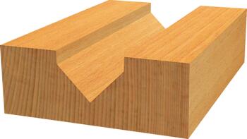 V-gropes frēze HM 60o, l=14 mm,kāts 8mm, Rokas frēzēm, malu frēzēm V VEIDA GROPJU FRĒZE STANDARD FOR WOOD V-GROOVE BIT, 2608628406, BOSCH (2608628406)
