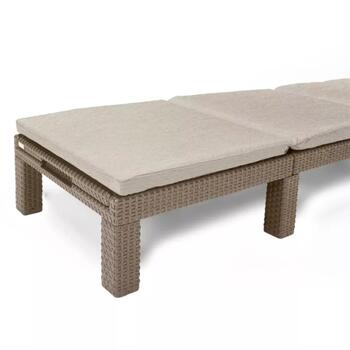 Keter Sauļošanās krēsls Jaipur 29207188587, 187,5 x 58,2 x 29cm, 110kg, bēšs (29207188587)