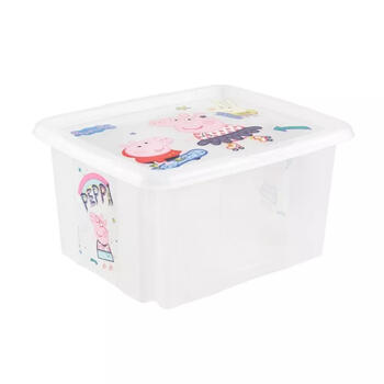 Keeeper Коробка с крышкой Karolina Peppa Pig 0612237001194, 24л, 42,5x35,5x22,5см, прозрачная, ПП (0612237001194)