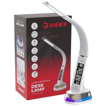 Hawk Настольная лампа HW-LAMP05, 5W, 3 цветовые температуры, RGB, 2 светодиода, будильник (HW-LAMP05)