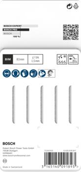 5 figūrzāģa asmeņi T 118 BOF, Figūrzāģiem PRO METAL CURVE T118EOF FIGŪRZĀĢA ASMENS, 2608634237, BOSCH (2608634237)
