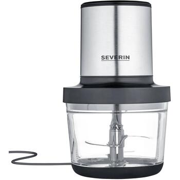 Severin Измельчитель 3867, 400 W, 1 л, 4 ножа, 2 скорости, нержавеющая сталь, стекло, противоскользящее кольцо (3867)