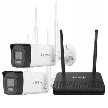 HiLook IKS-2044BH-PH/W Wi-Fi 6 комплект видеонаблюдения, 2x 4MP пулевые камеры, NVR, 2.8mm, 30m IR, IP66 (IKS-2044BH-PH/W)