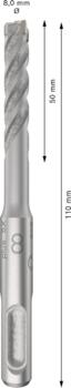 Perforatora urbjiem PRO SDS PLUS-5X TRIECIENURBIS PERFORATORIEM BOSCH 2608833898 (2608833898)