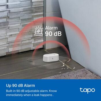 Tp-Link Smart Water Leak Sensor Tapo T300, 868MHz, 90dB, IP67, 0-40ºC, 0-99%RH, 2 AAA baterijas, 64 sensori (TAPOT300)