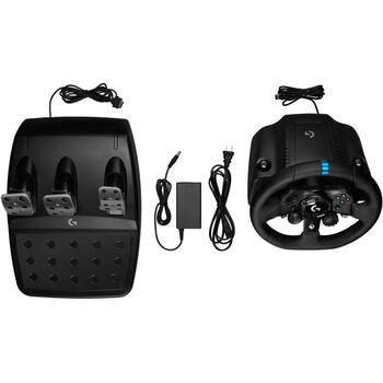 Logitech Руль G923/941-000149, угол поворота 900°, USB 2.0, педали 3100 г, 150 МБ свободного места, черный (941-000149)