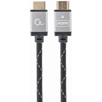 Gembird HDMI-HDMI кабель 1м CCB-HDMIL-1M Высокоскоростной, 4K UHD, золотые разъемы, нейлоновая оболочка (CCB-HDMIL-1M)