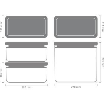 Brabantia Tasty+ набор контейнеров для хранения 230783, 3 шт., 2x1.6L+1x3.5L, пластик, без BPA, можно мыть в посудомоечной машине (230783)