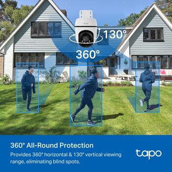 Tp-Link Tapo C500, 1080P, 360° горизонтально, 130° вертикально, IP65, двусторонний звук, обнаружение человека (TAPOC500)