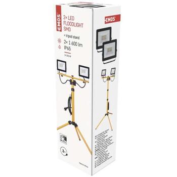 Emos LED прожектор HOBBY SLIM ZS2221.2, 2x20,5 W, 180 мА, 220–240 В, 50 Гц, 25 000 ч, IP65, 2x1600 лм, 120°, алюминий (ZS2221.2)