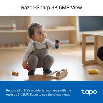 Tp-Link Tapo C230, 3K 5MP, 340°/69° панорамирование/наклон, 40ft ночное видение, двусторонний звук, поддержка microSD до 512GB (TAPO C230)