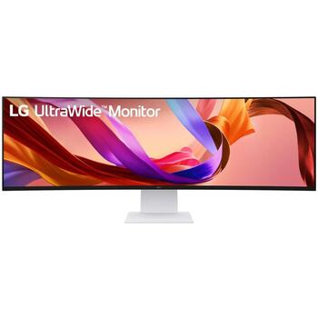 LG LCD monitors 49U950A-W 124.5 cm, 5120 x 1440, Dual QHD, 144Hz, Nano IPS, 98% DCI-P3, VESA HDR 400, USB-C 90W, 2 skaļruņi (49U950A-W)