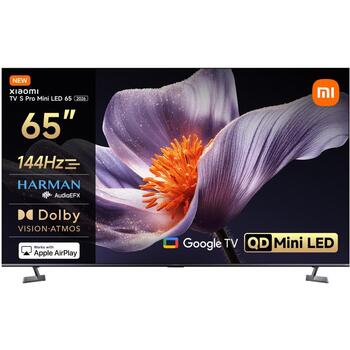 Xiaomi Televizors S Pro Mini LED 65 2026, 3840 x 2160, 1700 cd/m², 2xUSB, 3xHDMI, Google TV, Dolby Atmos (ELA6318EU)
