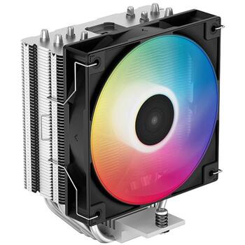 Deepcool CPU dzesētājs AG400 BK LED R-AG400-BKLNMC-G-1, 75.89 CFM, 2.53 mmAq, 2000 RPM, 500 RPM, melns, hidro gultņi (R-AG400-BKLNMC-G-1)