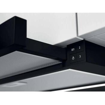 Akcija! Electrolux tvaika nosūcējs, izvelkams, 60 cm, melns (LFP626AK)