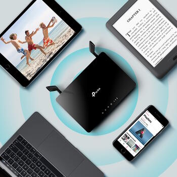Wi-Fi роутер AC1200 4G LTE двухдиапазонный с поддержкой SIM Archer MR402 802.11ac 300 Mbps (2.4 GHz) 867 Mbps (5 GHz) 3×10/100 LAN 1×10/100 LAN WAN Nano SIM 2 съемные антенны Черный TP-Link (Archer MR402)