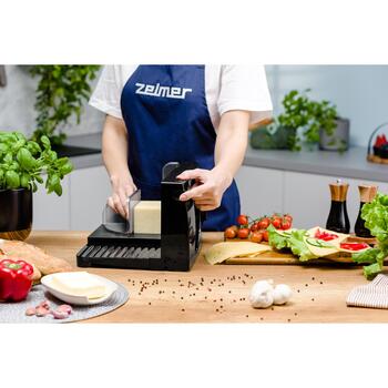 Zelmer Нож для нарезки ZFS0917 70505615P, 150W, 0-15mm, 170mm, нержавеющая сталь, высококачественный пластик (70505615P)