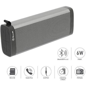 Tellur Bluetooth колонка Selene TLL161071, 6W, 150Hz-15kHz, 1200mAh, FM радио, громкая связь (TLL161071)