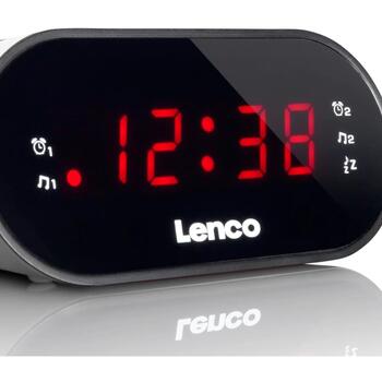 Lenco CR-07 White радиобудильник, FM-радио, 10 станций, 0.30 Вт, LED-дисплей, двойной будильник, таймер, дремота (CR-07 White)