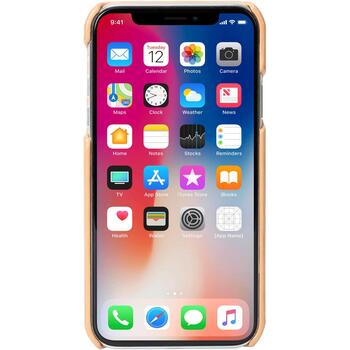 Krusell Sunne Cover Apple iPhone XS Max 61534, задняя крышка, светло-коричневый, кожзам, беспроводная зарядка (61534)