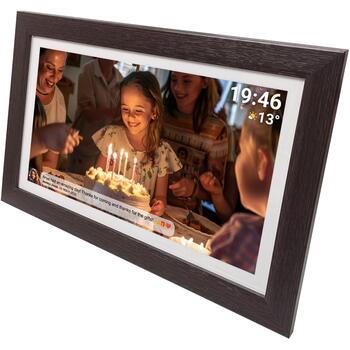 Denver Цифровая рамка Frameo PFF-1543DW 119101050100, 15,6 дюйма, 1920 x 1080 пикселей, 16 ГБ, Wi-Fi, сенсорный экран (119101050100)