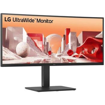 LG LCD monitors 34BA75QE-B, 86.4 cm, 3440 x 1440, Wide Quad HD, IPS, 5 ms, 21:9, 178°, 2 skaļruņi, USB centrmezgls, VESA montāža (34BA75QE-B)