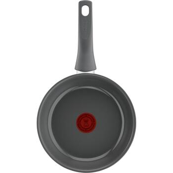 Tefal Сковорода C4260443, 24 см, керамическая, серая, фиксированная ручка, подходит для индукционной плиты (C4260443)