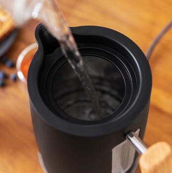 Электрический чайник 1.7 л 3000 W нержавеющая сталь BPA-free поворотное основание 360° ThermoSense 400 Black Woody Чёрный с эффектом дерева 1479 Cecotec (1479)