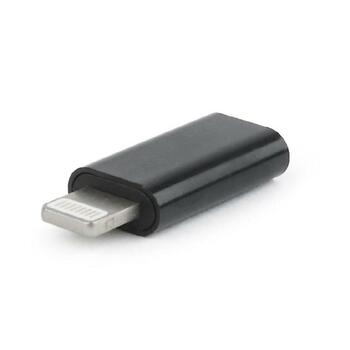 Gembird USB adapteris Type-C uz Lightning A-USB-CF8PM-01 melns (A-USB-CF8PM-01)