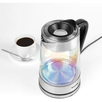 Salter Чайник EK5078IRFVDE, 2200 W, 1.7 л, стекло, 360° поворот, LED подсветка, автоотключение (EK5078IRFVDE)