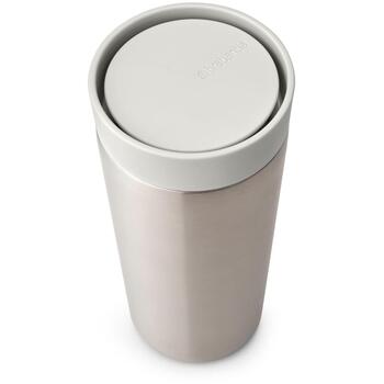 Brabantia Make & Take термокружка 228704, 0,36 л, светло-серая, нержавеющая сталь, 100% герметичная (228704)