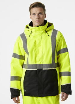 Helly Hansen Hi-vis зимняя куртка Uc-Me 71355_369-L, CL3, L, желтый/черный, молния YKK, съемный капюшон, петля для ID-карты (71355_369-L)