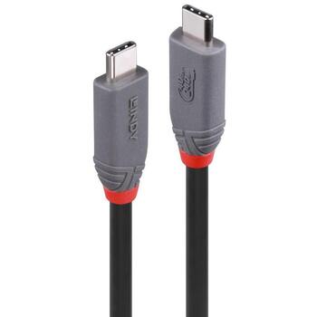 Lindy USB4 240W Type C кабель 36957 1.5m, 40Gbps, черный, USB Type 4 C мужские разъемы (36957)