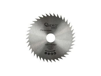 Geko Ripzāģa asmens G00051, 125mm, 22mm, 40 zobi, augstas kvalitātes tērauds, piemērots OSB, MDF, finiera un plastmasas griešanai (G00051)