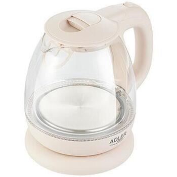 Adler Чайник AD 1283C, 900 W, 1 L, Стекло, 360° поворотная база, Кремовый (AD 1283 cream)